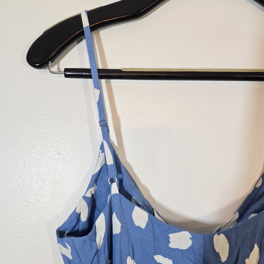 Reformation Crimini Midi Sun Dress in Wave Blue White 6 Sundress NWT New - Picture 5 of 7